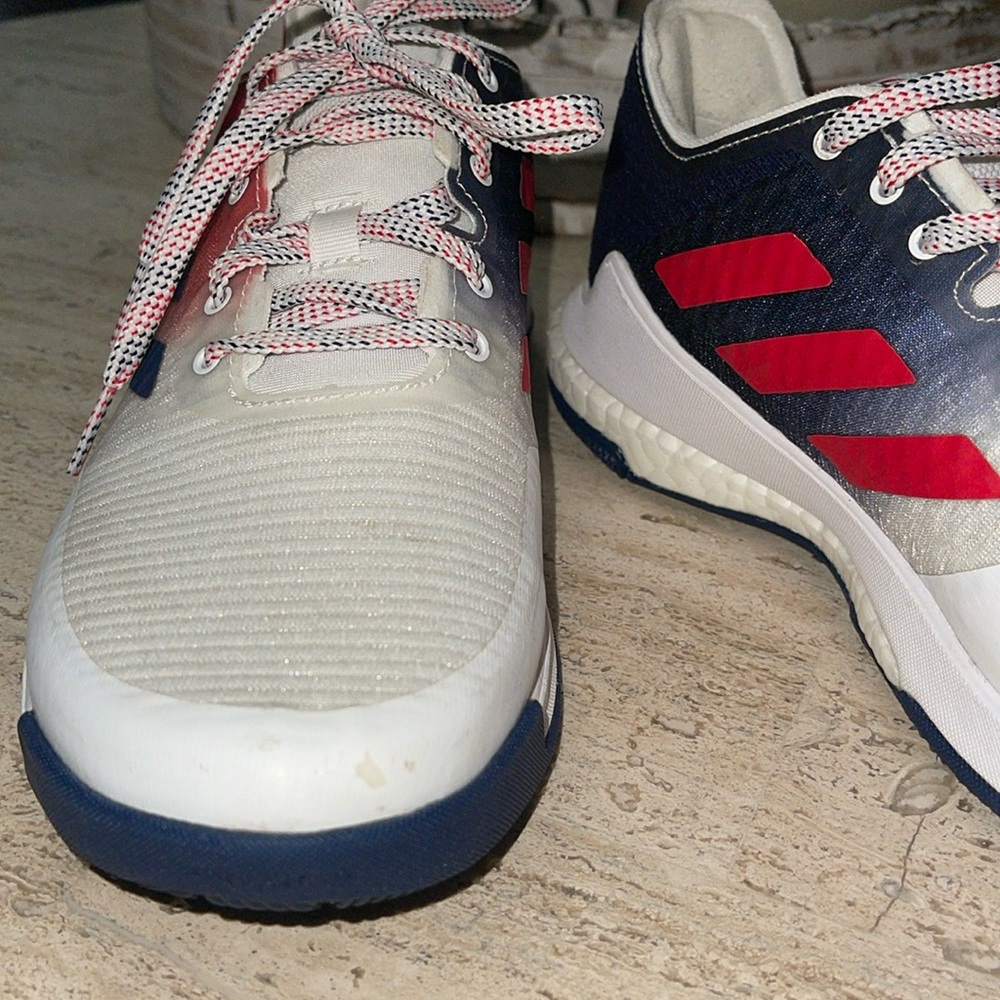 ADIDAS Crazyflight Team Collegiate Red Navy USA Volleyball sneakers Sz 7.5 EUC - Picture 17 of 17